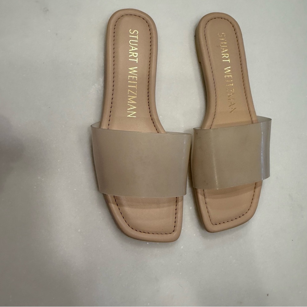 Stuart Weitzman 'Summer' Slide Sandal Rosewater Womens Size 7 NEW - Picture 10 of 12